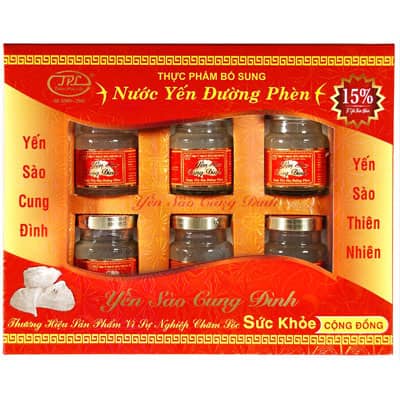 Hộp nước yến sào đường phèn (Tổ yến 15%) - Yến sào Cung Đình